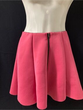 Vero Moda Hot Pink Circle Skirt with Front Zip